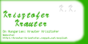 krisztofer krauter business card